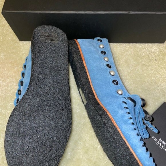 NEW COACH Roccasin Slipon Sued Chambray Flats - Picture 4 of 9